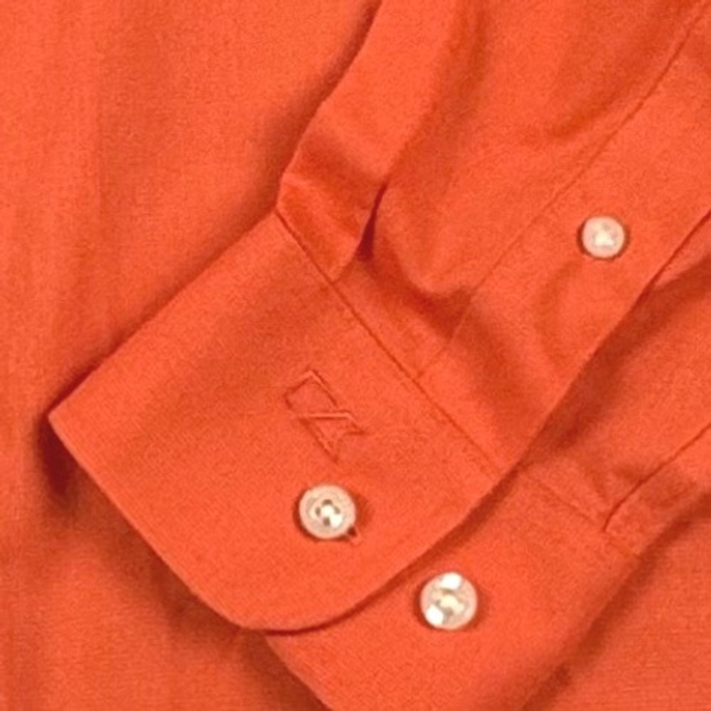 Cutter & Buck Auburn Tigers NCAA Orange‎ Button Down Shirt Mens Lg - Picture 6 of 14